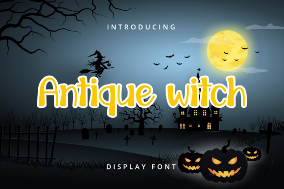 Antique Witch: A Stylish and Spooky Display Font for Halloween Creations