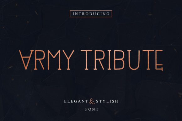 Army Tribute Font for Creative Projects