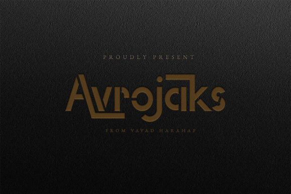 Avrojaks: A Unique Display Font for Bold and Abstract Design